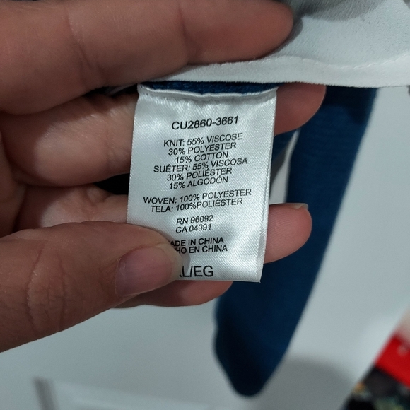 Hilary Radley Blue Crew Neckline Long Sleeve Sweater in Size XL - Picture 12 of 14